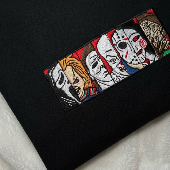 UNISEX Custom Embroidered Halloween Themed Crewneck - Picture 2 of 3